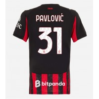 AC Milan Strahinja Pavlovic #31 Domáci Ženy futbalový dres 2025-26 Krátky Rukáv
